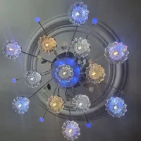 لوستر سقفی ۱۳ شاخه کریستالی