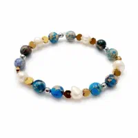 دستبند فیروزه آمیتیست هفت چاکرا