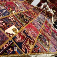 فرش دستبافت چهل تکه ،کلاژ|فرش|خسروشاه, |دیوار