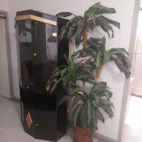 بوفه فرفوژه شیشه و بوفه چوبی هر دو با هم