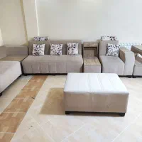 مبلمان هفت نفره راحتی ال در حد نو 7 نفره تمیز سالم|مبلمان خانگی و میز عسلی|تهران, ابوذر|دیوار