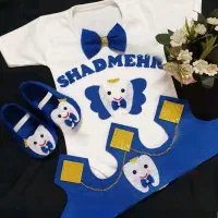 ست سه تیکه دندونی 350|کفش و لباس بچه|مشهد, موسوی قوچانی|دیوار