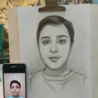 طراحی سیاه قلم و رنگی چهره