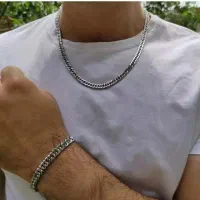 ست دستبند و گردنبند مردانه