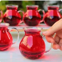 فنجان پیرکس 6 عددی ساده ودسته رنگی