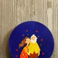 دیوار کوب چوبی دست ساز