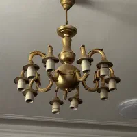 لوستر ده شاخه اب کاری طلا