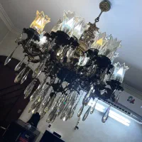 لوستر برنجی با ابکاری انتیک