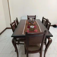 میز نهار خوری تمام چوب 6 نفره زیر قیمت
