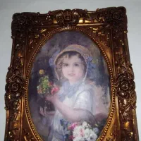 تابلو دخترگل فروش