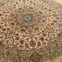فرش گرد ماشینی کرم