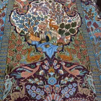 فرش دستباف کاشمر طرح منظره(شکارگاه)
