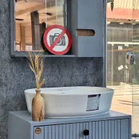 روشویی کابینتی ماندانا و توالت فرنگی مدرن