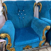 مبل هفت نفره سالم جلومبلی وساعت برای باغ ویلاخونه|مبلمان خانگی و میز عسلی|مشهد, توس (بلوار توس)|دیوار