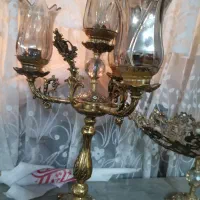 یه جفت شمعدان برنز|لوستر و چراغ آویز|قم, صفائیه|دیوار