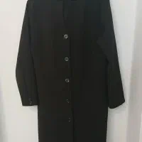 مانتو مشکی سایز ۴۰ تا ۴۴ جنس کرپ