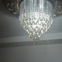 لوستر کنترلی مدل کریستالی|لوستر و چراغ آویز|گلستان (تهران), |دیوار