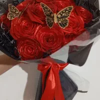 گل قرمز|گل مصنوعی|قروه, |دیوار