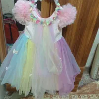 دو عدد لباس تور رنگی و سفید