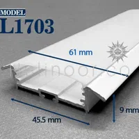پروفیل و دیفیوزر لاین کد L1703 لاینر نوری توکار|لامپ و چراغ|اصفهان, خلجا|دیوار