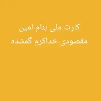 کارت ملی بنام امین مقصودی