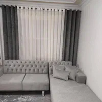 پرده آماده مخمل شانل و حریر الگانت