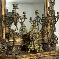 آیینه و کنسول همراه شمعدان و ساعت|آینه|اراک, |دیوار