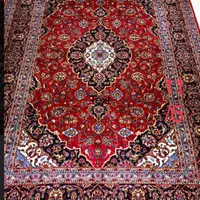 فرش کاشان لاکی سرمه ای ۹ متری
