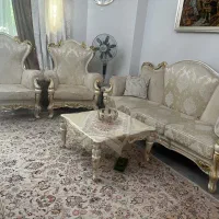 مبلمان ۷ نفره میز غذاخوری ۶ نفره و میز تلوزیون