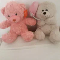 ۲عددعروسک خرس خز