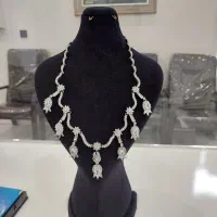 نیم ست گردنبند و گوشواره نقره