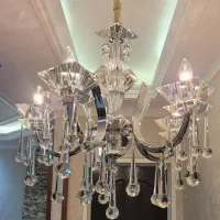 دودستگاه لوستر جفت کریستال وارداتی