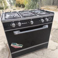 اجاق گاز لعابی طرح فر در حد نو