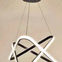 لوستر مدرن ریموت دار بزرگ اعدد و کوچک۱عدد