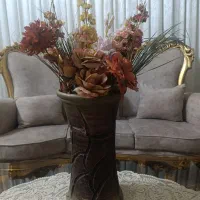 گلدان سفال و گل