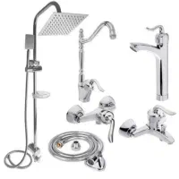 پخش ست شیرآلات کامل با دوش و شیلنگ کاملا پلمپ