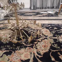 لوستر 18 شاخه برنجی قدیمی فوق العاده زیبا|لوستر و چراغ آویز|کرج, شهرک بنفشه|دیوار