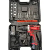 دریل شارژی دو باتری با لوازم