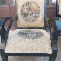 مبل سلطنتی کلاسیک ۷ نفره|مبلمان خانگی و میز عسلی|ایوان, |دیوار