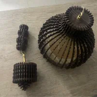 لوستر چوبی شیشه دار
