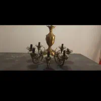 لوستر ۸شاخه قدیمی سنگین برنز