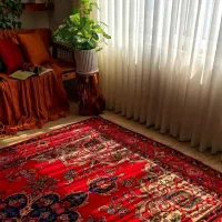 تعدادی پرده دست دوم اطلسی و حریر فقط یک میلیون