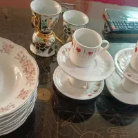 بشقاب ۸تا خورشت خوری  لیوان قهوه