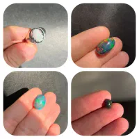 انگشتر نقره اوپال و نگین اوپال