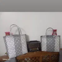 ساک حصیری ازجنس تسمه پلاستیکی