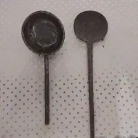 کفگیر و ملاقه قدیمی مسی