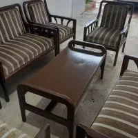 مبل ۸ نفره اسکلت چوبی
