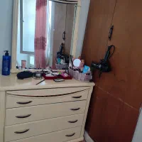 لوازم چوبی پاتختی تخت دراور و آینه با کتابخانه|تخت و سرویس خواب|تهران, شهرک ولیعصر شمالی|دیوار