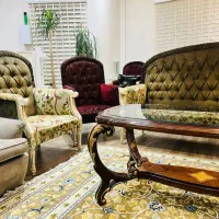 مبل بسیار تمیز۵ نفره نیم ست راحتی|مبلمان خانگی و میز عسلی|رودهن, |دیوار