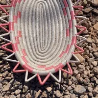 طبق یا طبگ حصیری دستباف|صنایع دستی و سایر لوازم تزئینی|اهواز, دغاغله|دیوار